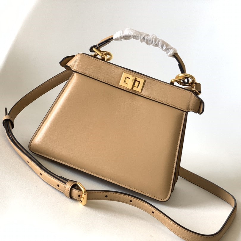 Peekaboo ISeeU Petite 20 Bag Light Brown Lambskin Ghw | Studio Nafay