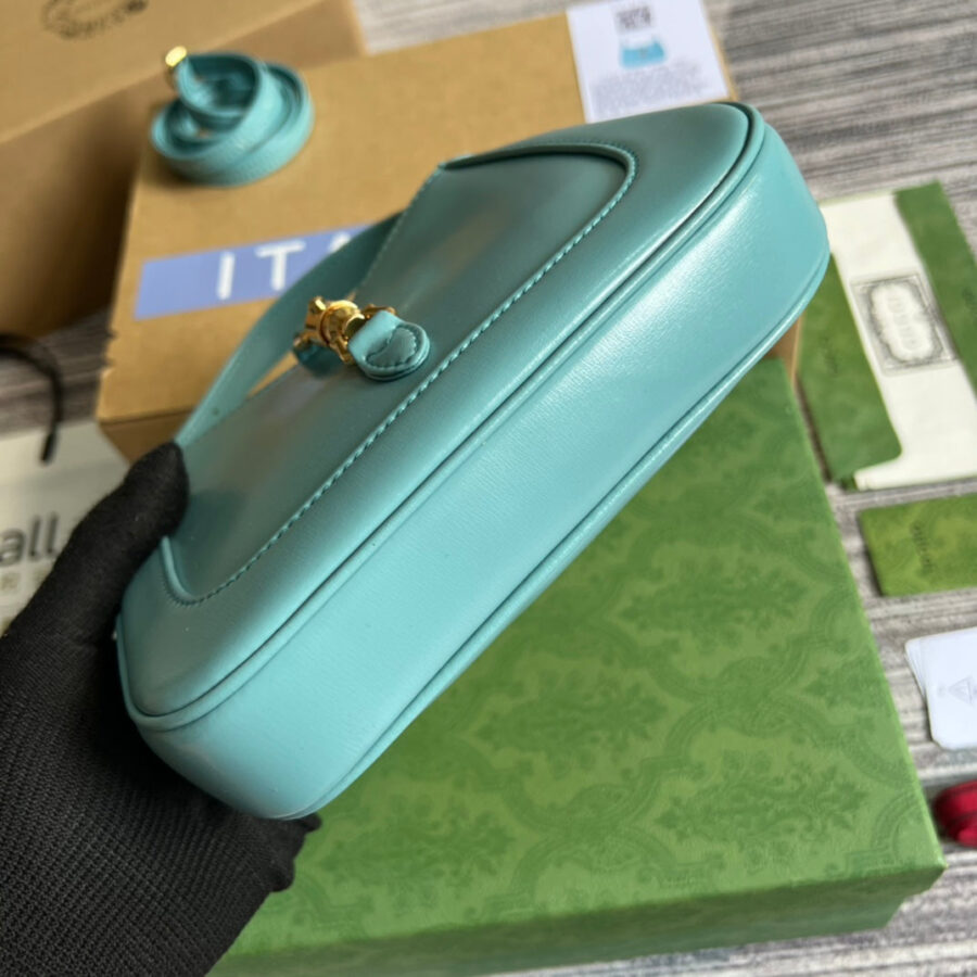GG JACKIE MINI 19 SHOULDER BAG IN PASTEL BLUE CALFSKIN | Studio Nafay