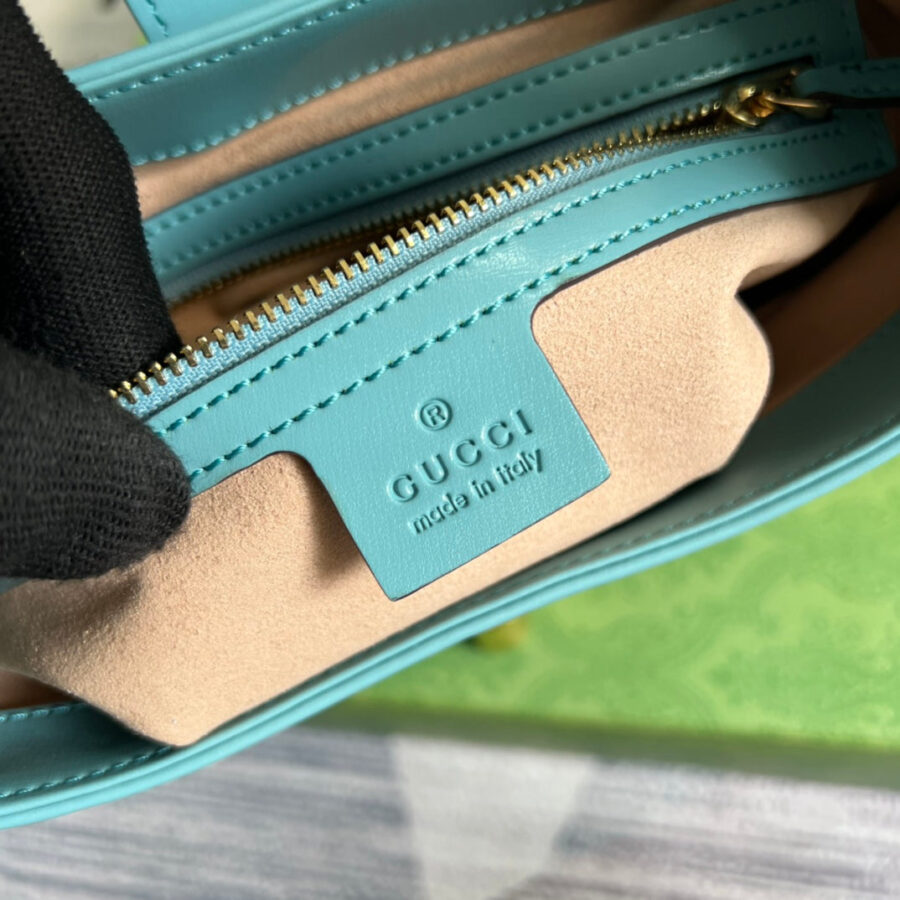 GG JACKIE SMALL 28 SHOULDER BAG IN BLUE PASTEL CALFSKIN | Studio Nafay