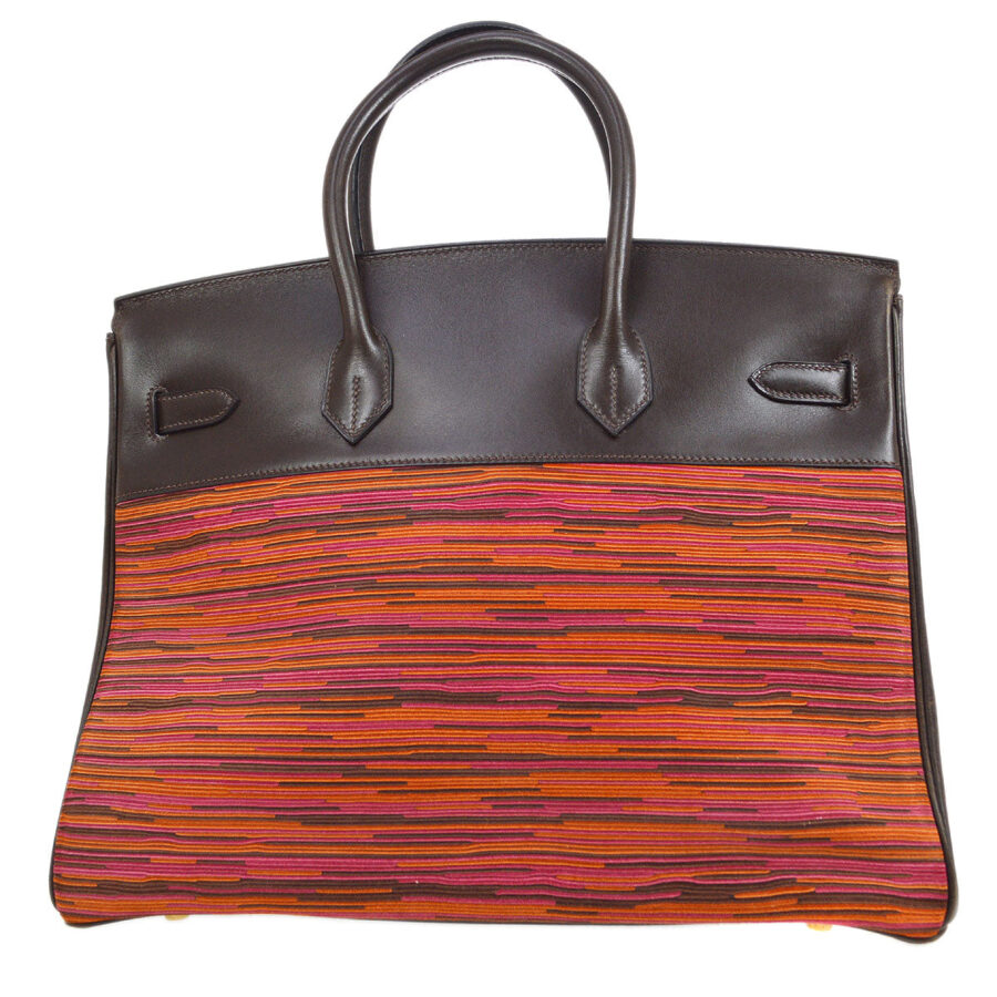 HERMES BIRKIN 35 Vibrato Calf Purple Orange Ebene | Studio Nafay