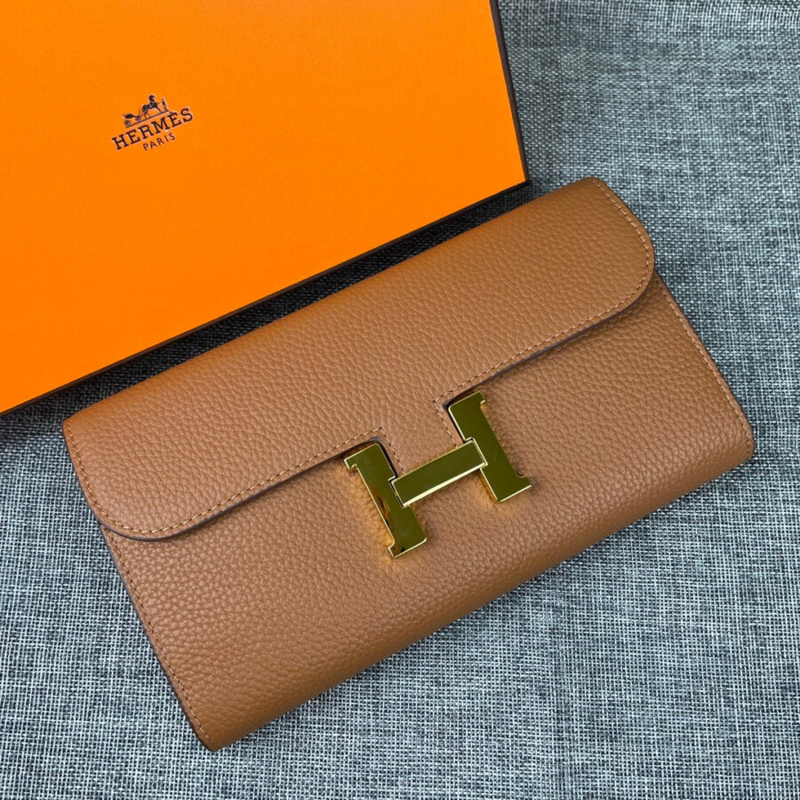 HM CLUTCH CONSTANCE 22 COPPER CALFSKIN GOLD HARDWARE | Studio Nafay