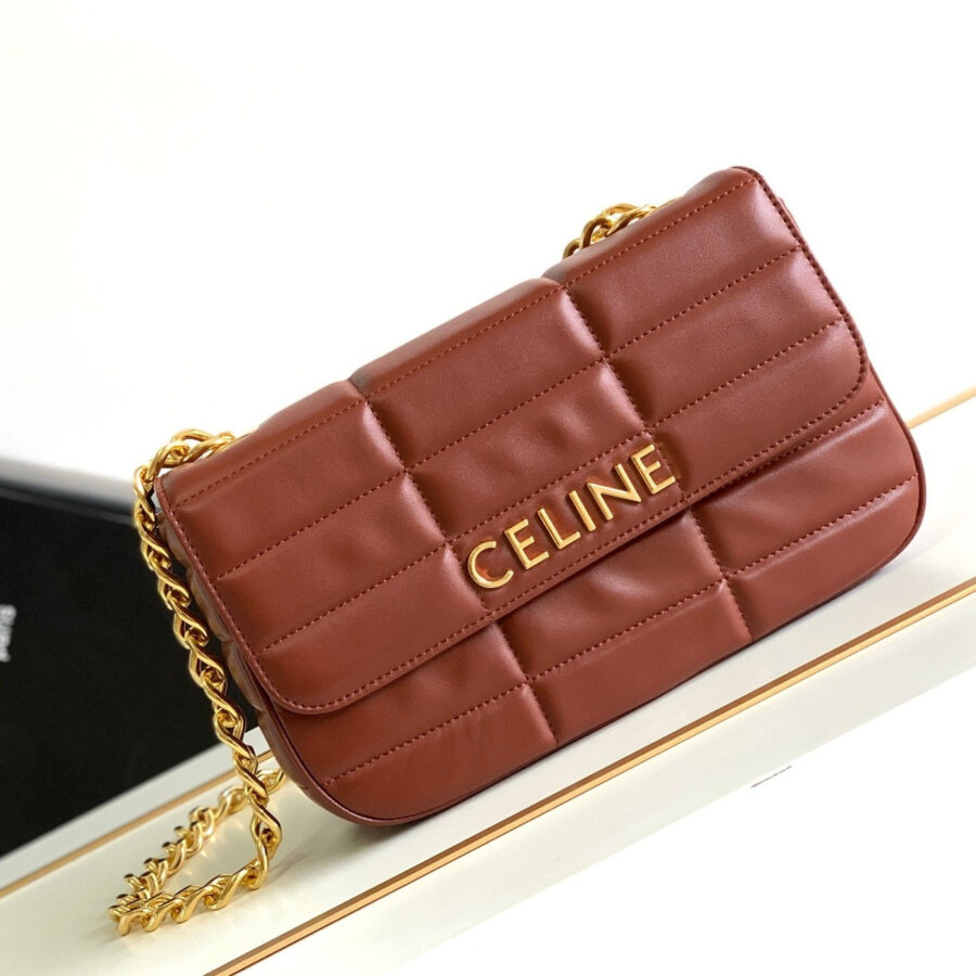 MONOCHROME 24 QUILTED CHERRY RED LAMBSKIN CHAIN SHOUDER BAG | Studio Nafay