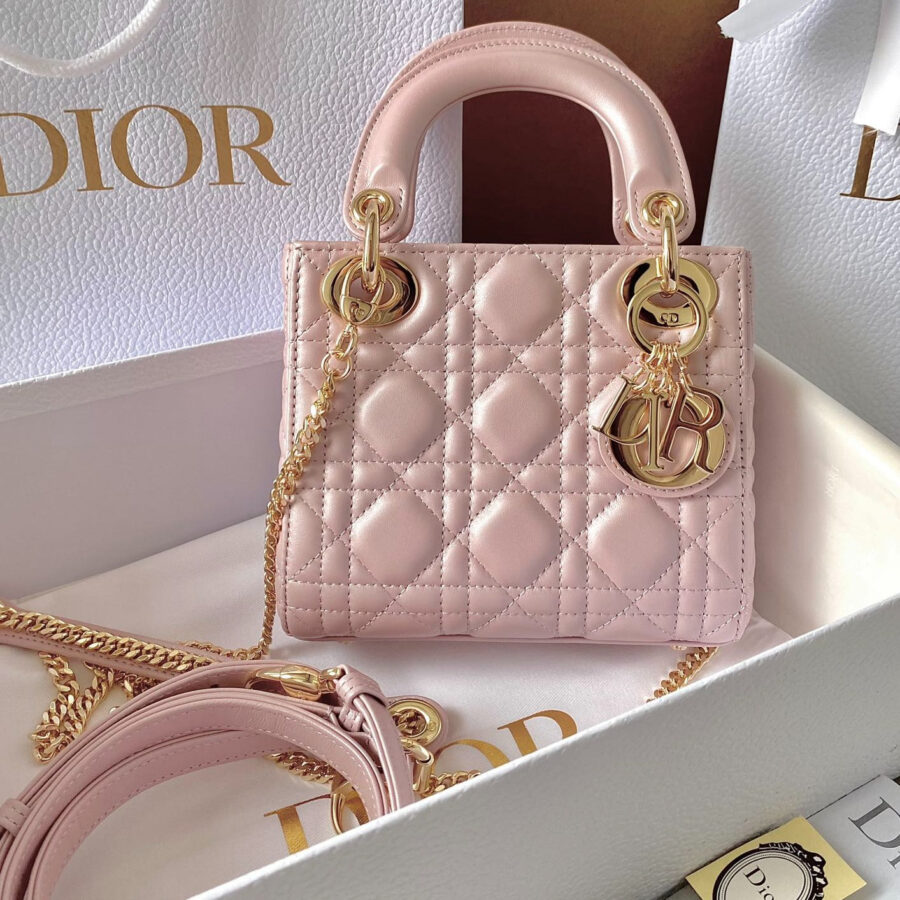 MINI LADY 17 MY ABC POWDER PINK LAMBSKIN | Studio Nafay