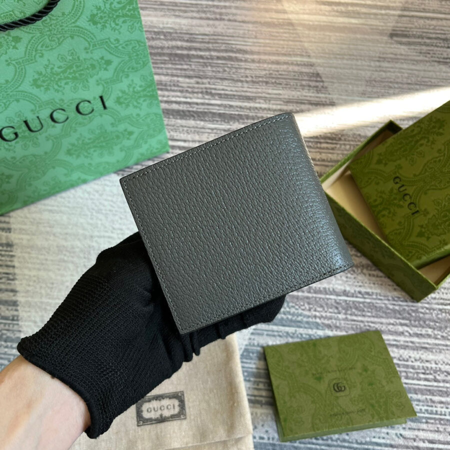 GG MARMONT 11 BIFOLD WALLET IN PENTER GREY CALFSKIN | Studio Nafay