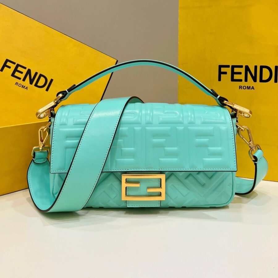 Baguette 27cm Tiffany Blue Lambskin Gold Hardware | Studio Nafay