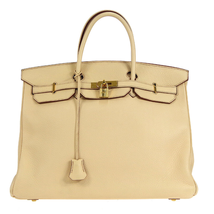 HERMES BIRKIN 40 Clemence Beige | Studio Nafay