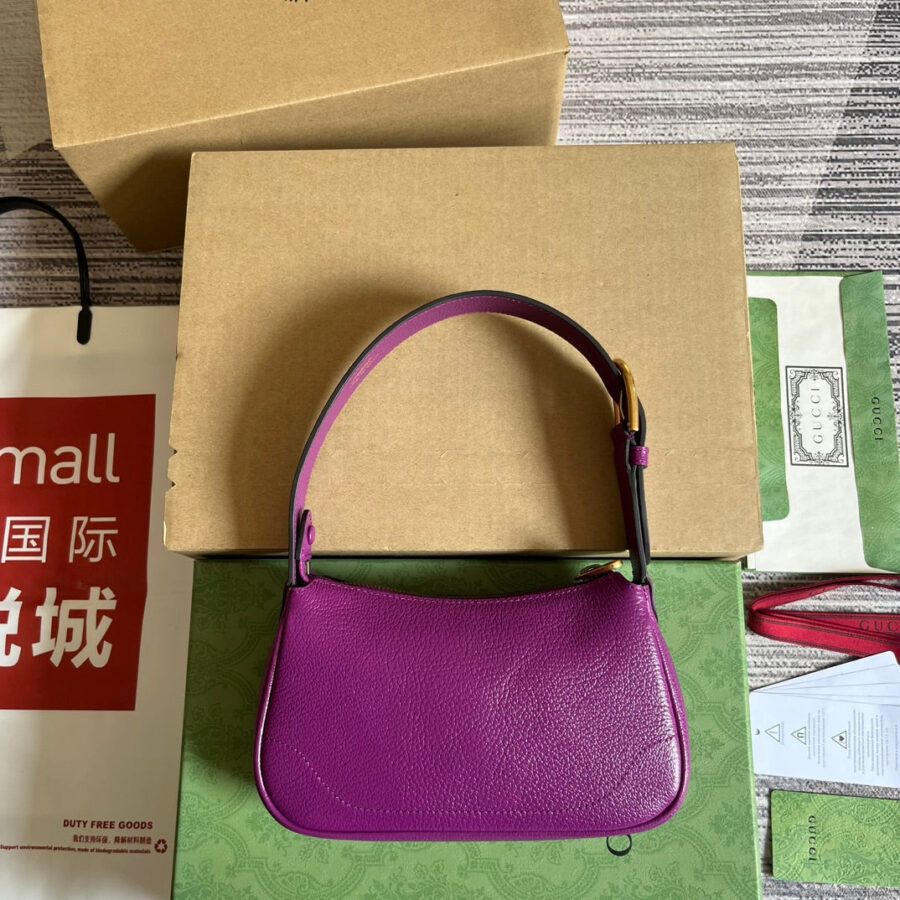 APHRODITE MINI 21 SHOULDER BAG IN VIOLET PURPLE CALFSKIN | Studio Nafay