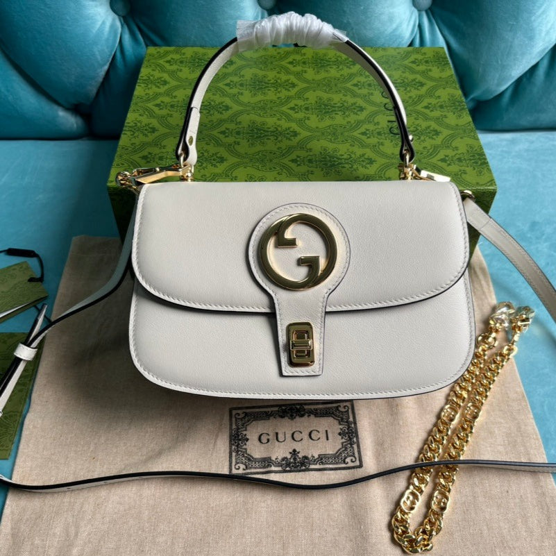 BLONDIE 23 TOP-HANDLE BAG WHITE CALFSKIN | Studio Nafay