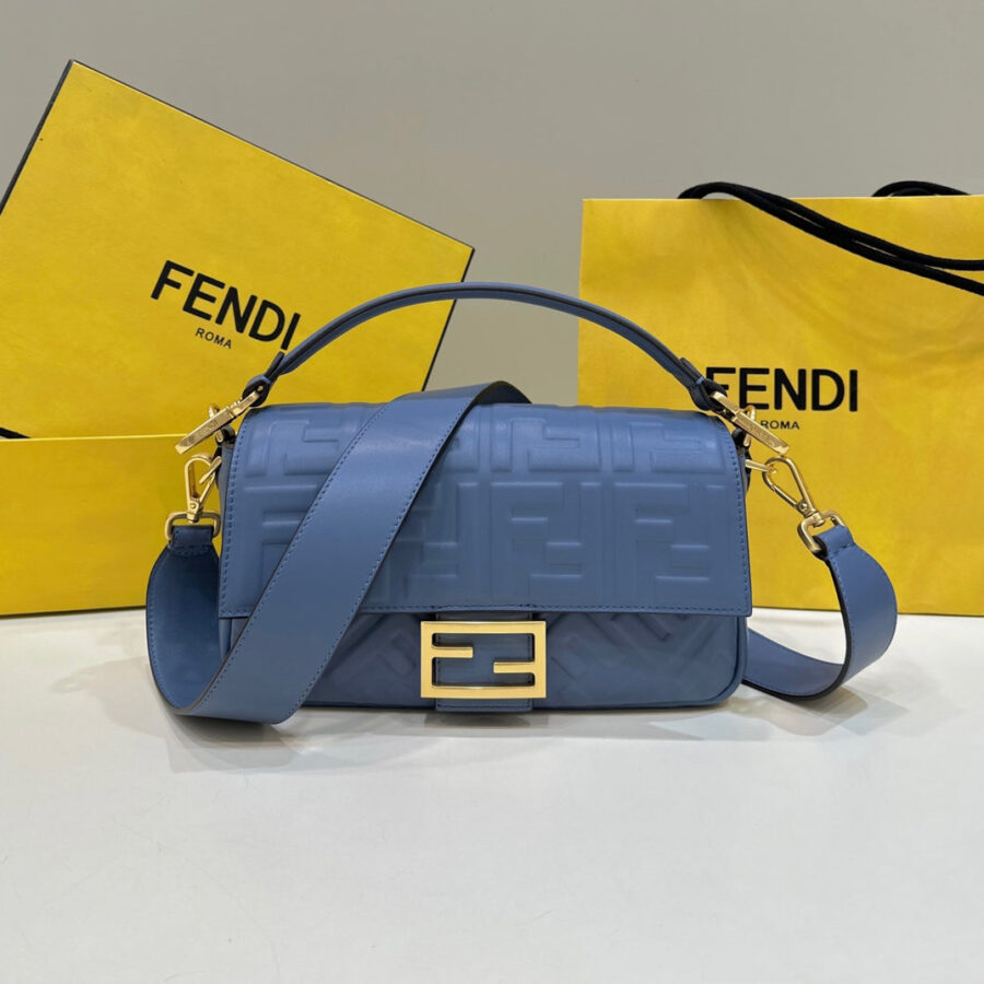 Baguette 27cm Blue Lambskin Gold Hardware | Studio Nafay