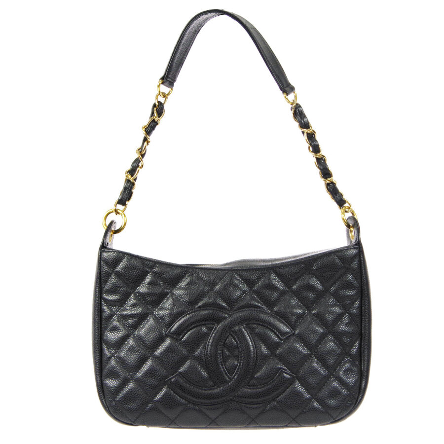 CHANEL Chain Handbag Black Caviar | Studio Nafay