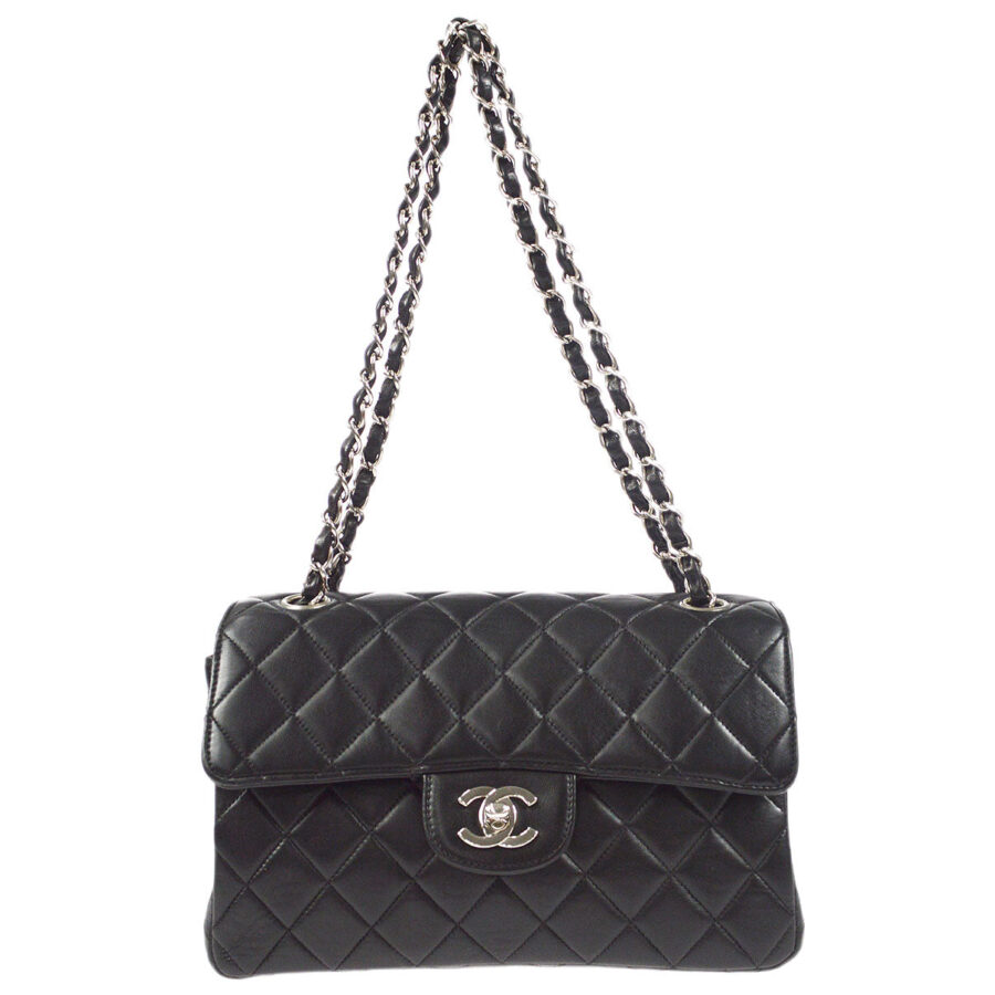 CHANEL Classic Both Side Flap Small Chain Handbag Black Lambskin | Studio Nafay