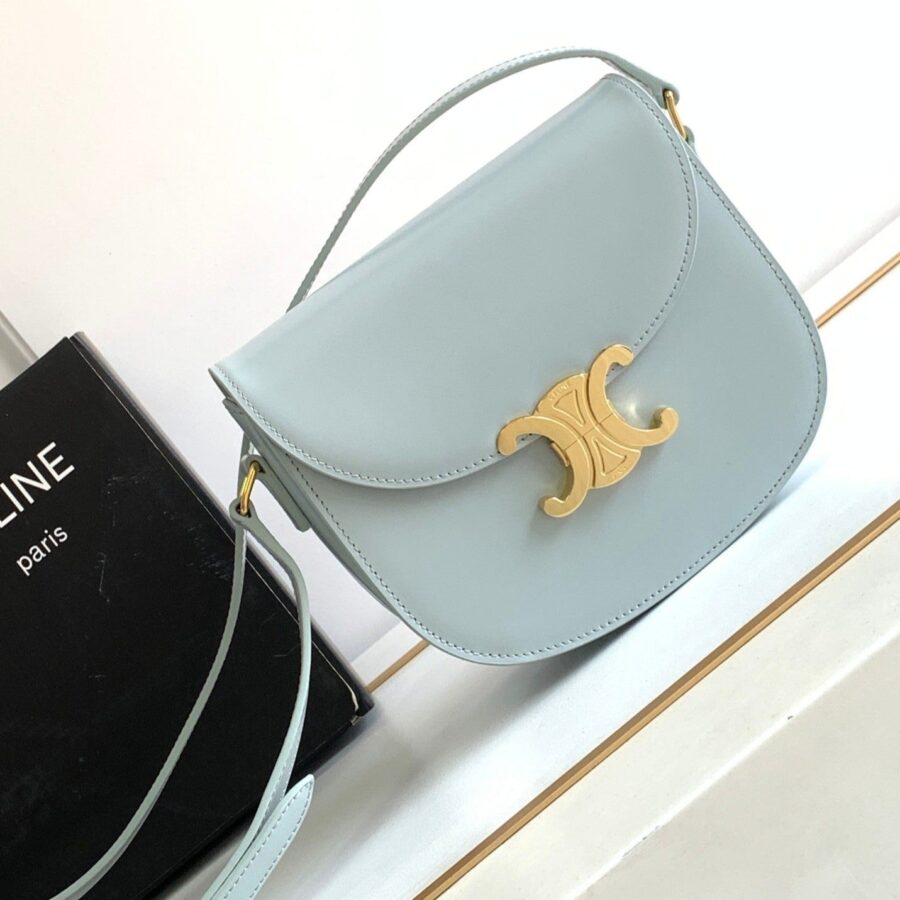 teen besace triomphe 18.5 cloud blue calfskin | Studio Nafay