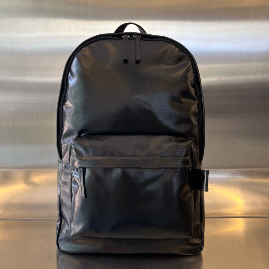 MEDIUM ARCHETYPE 46 BLACK LAMBSKIN BACKPACK | Studio Nafay