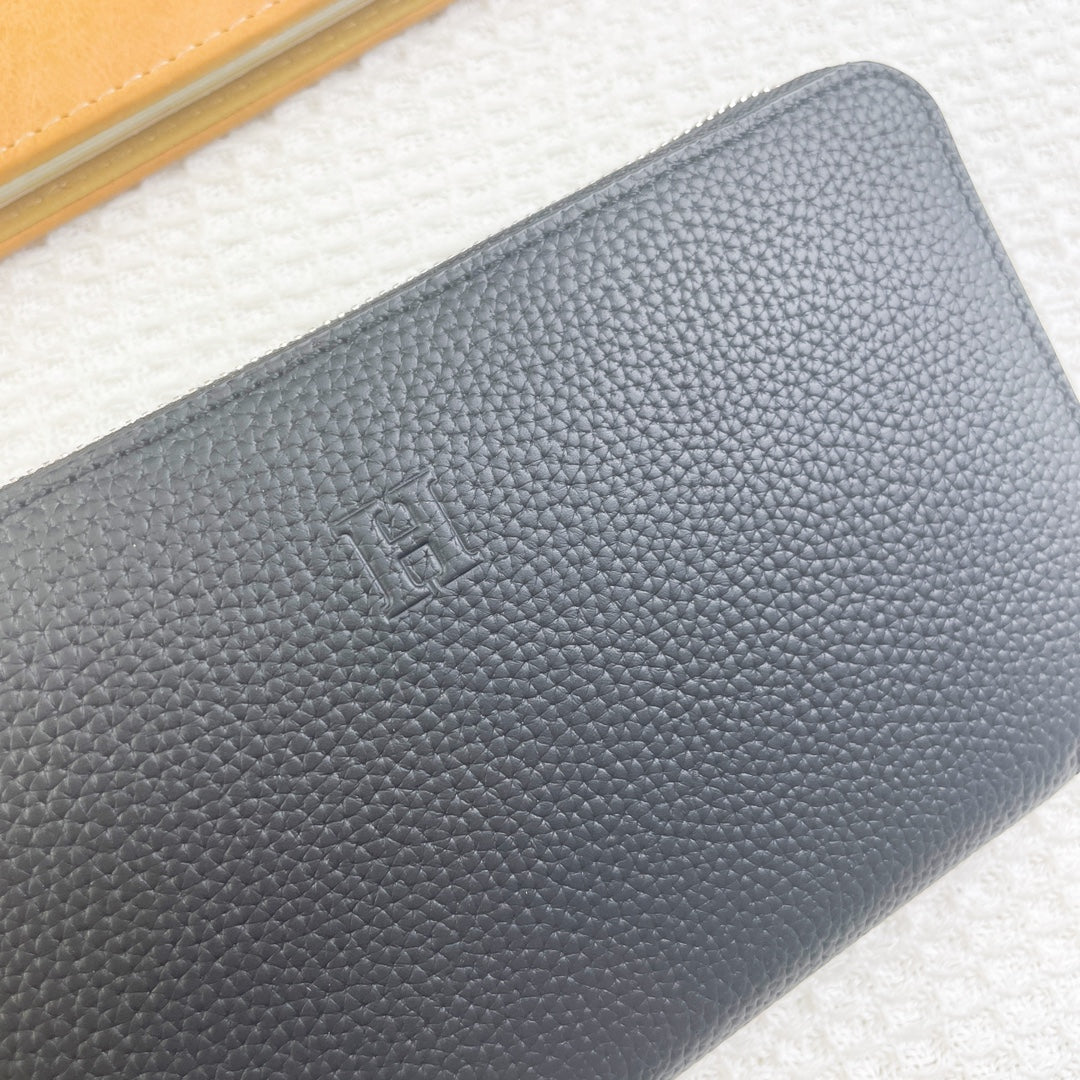 HM SILK’IN CLASSIC WALLET 20 BLACK GRAINED CALFSKIN