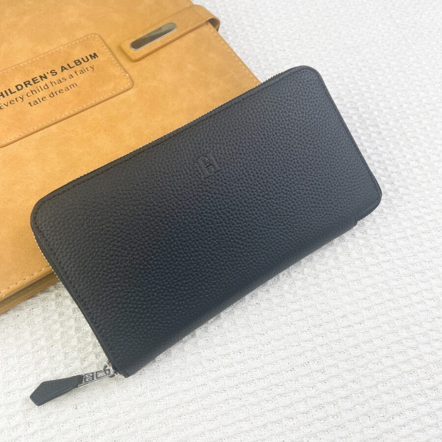 HM SILK'IN CLASSIC WALLET 20 BLACK GRAINED CALFSKIN | Studio Nafay