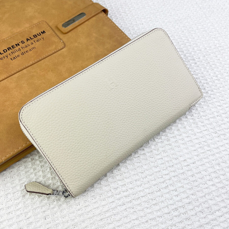 HM SILK'IN CLASSIC WALLET 20 WHITE GRAINED CALFSKIN | Studio Nafay