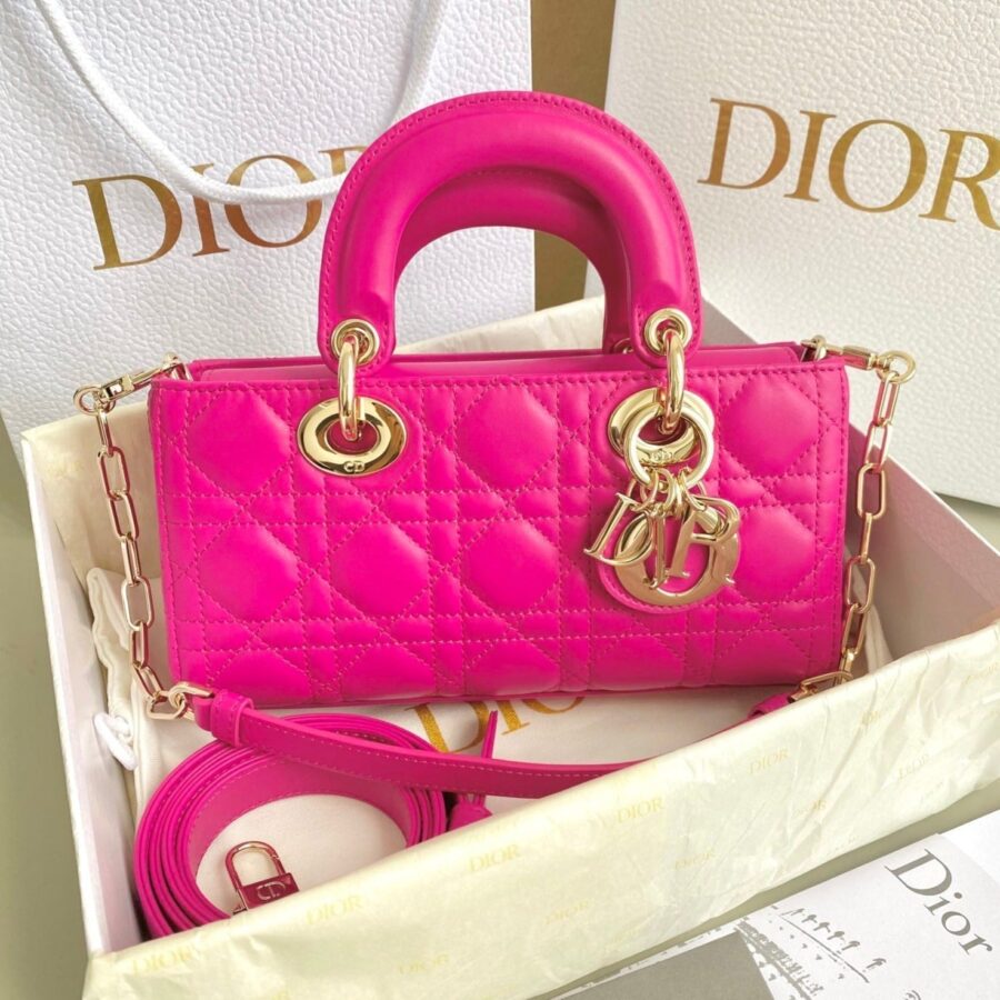 D-JOY BAG 22 IN HOT PINK LAMBSKIN | Studio Nafay