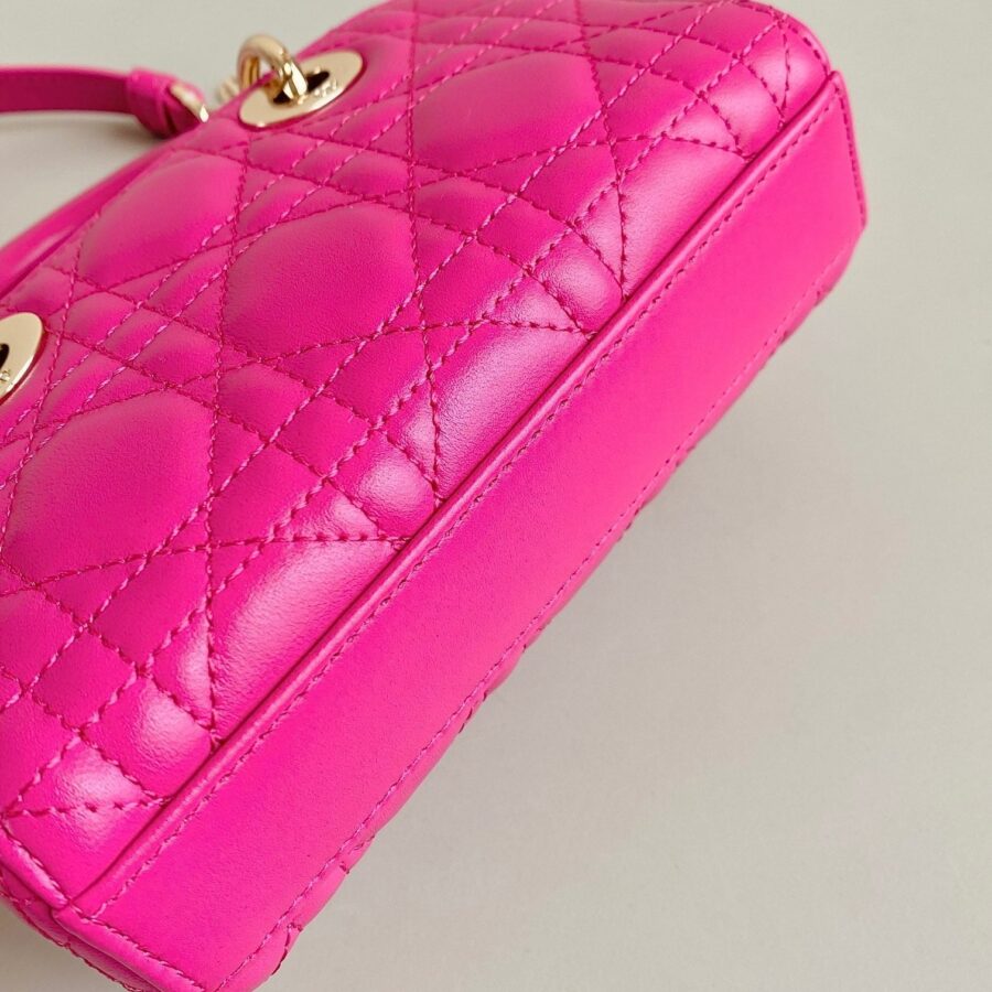 MINI D-JOY BAG 17 IN HOT PINK LAMBSKIN | Studio Nafay