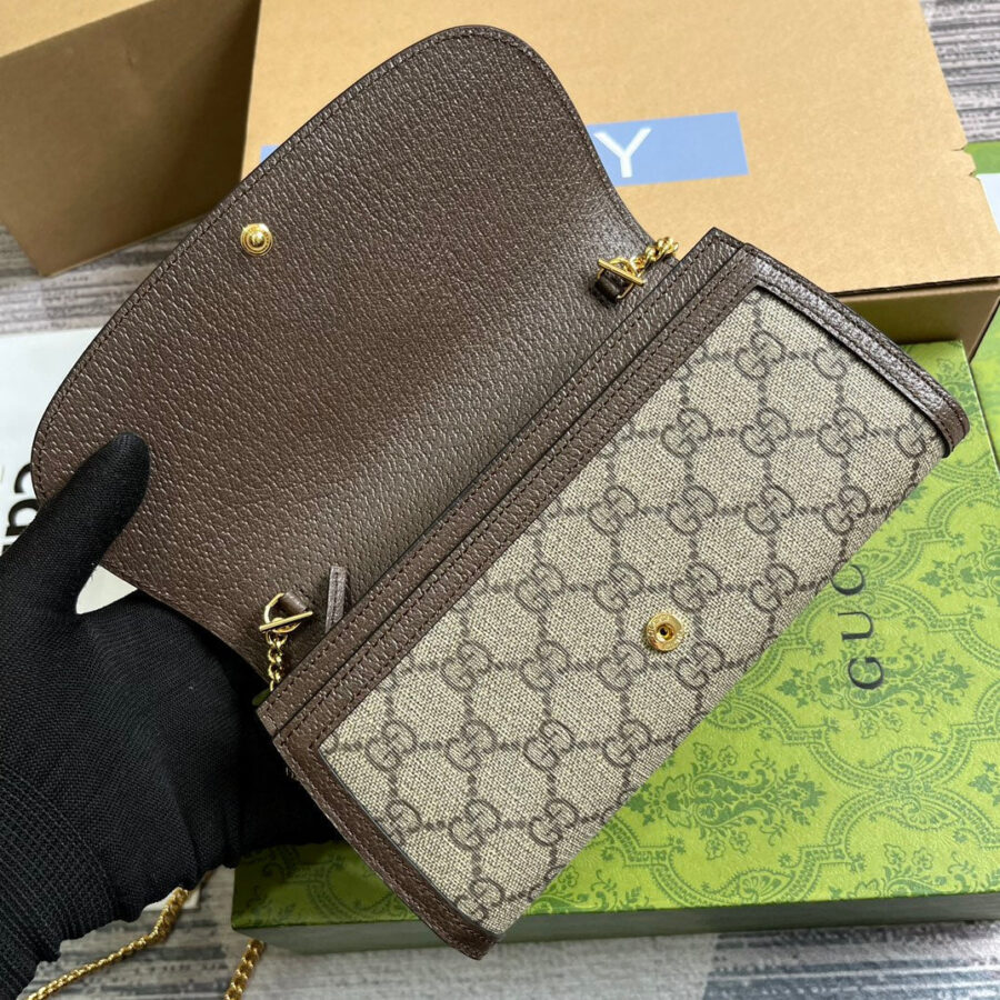 BLONDIE SHOULDER BAG 21 IN BEIGE MONOGRAM CANVAS AND DARK BROWN CALFSKIN TRIM GOLD HARDWARE | Studio Nafay