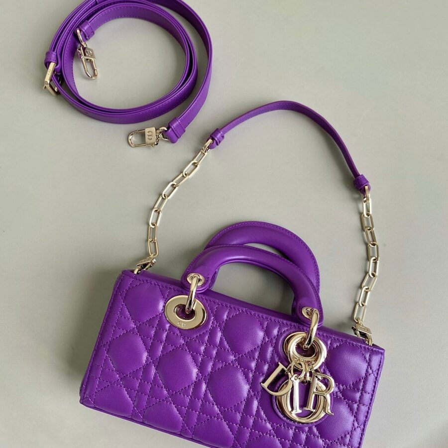 D-JOY BAG 22 IN VIOLET PURPLE LAMBSKIN | Studio Nafay