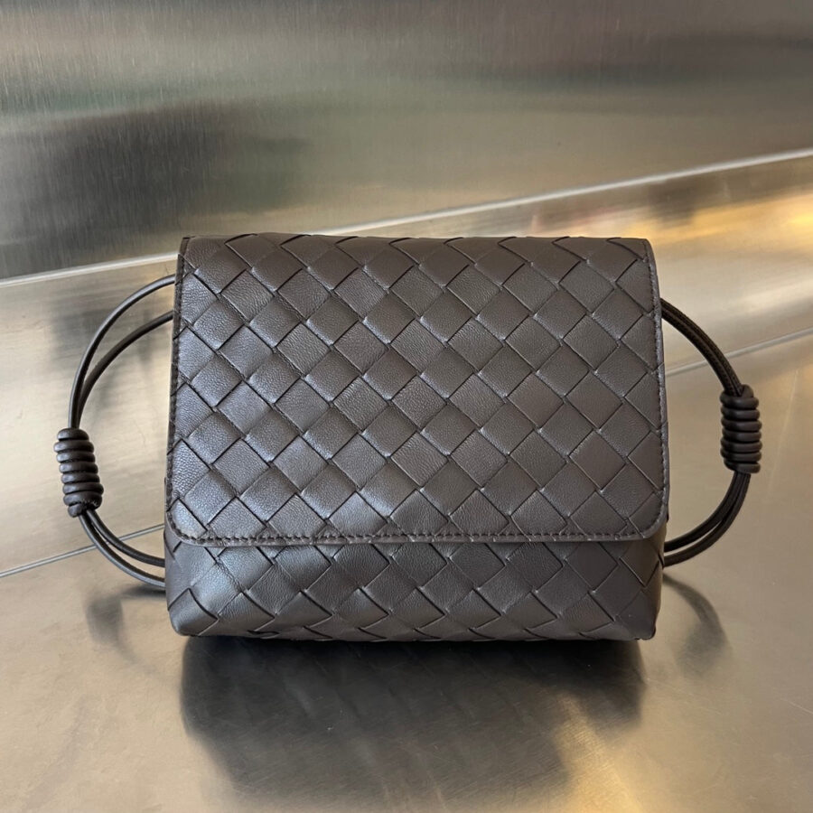 Bottega Veneta BV Mini Crossbody Bag 19cm Chocolate Calfskin Ghw | Studio Nafay