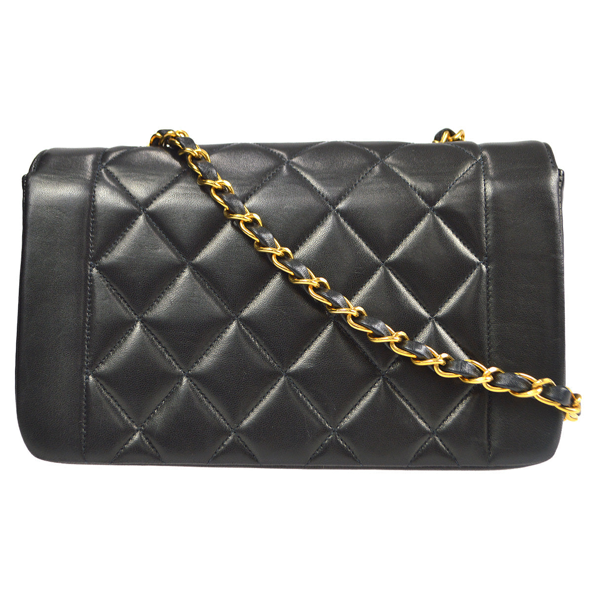 Chanel Diana Small Lambskin Black Shoulder Bag