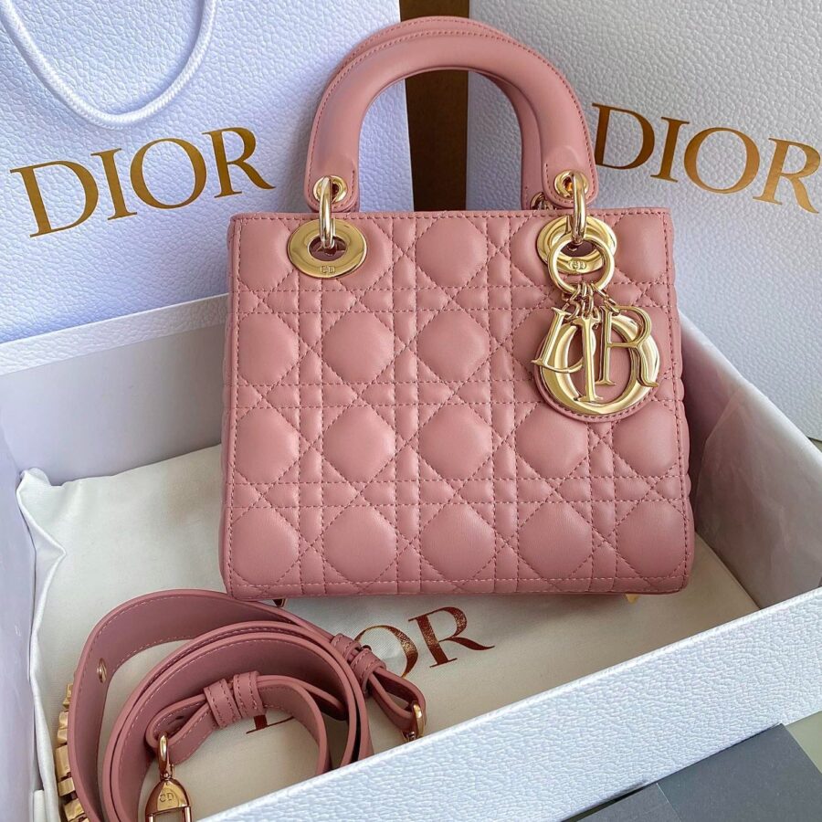 SMALL LADY 20 POWDER PINK LAMBSKIN | Studio Nafay