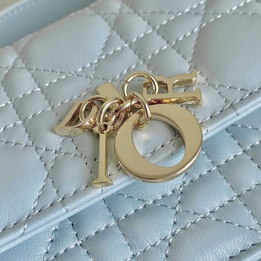 LADY 21 CHAIN BAG IN LIGHT BLUE LAMBSKIN | Studio Nafay