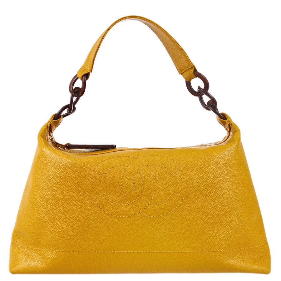 Chanel Acrylic Chain Handbag Beige Caviar | Studio Nafay