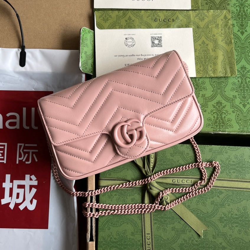 gg marmont 21cm all pink calfskin | Studio Nafay