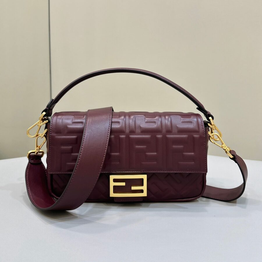 Baguette 27cm Burgundy Lambskin Gold Hardware | Studio Nafay