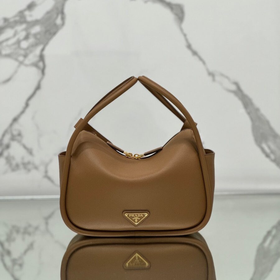 DARLING HANDBAG 25 IN RUSSET BROWN SOFT GRAIN LAMBSKIN | Studio Nafay