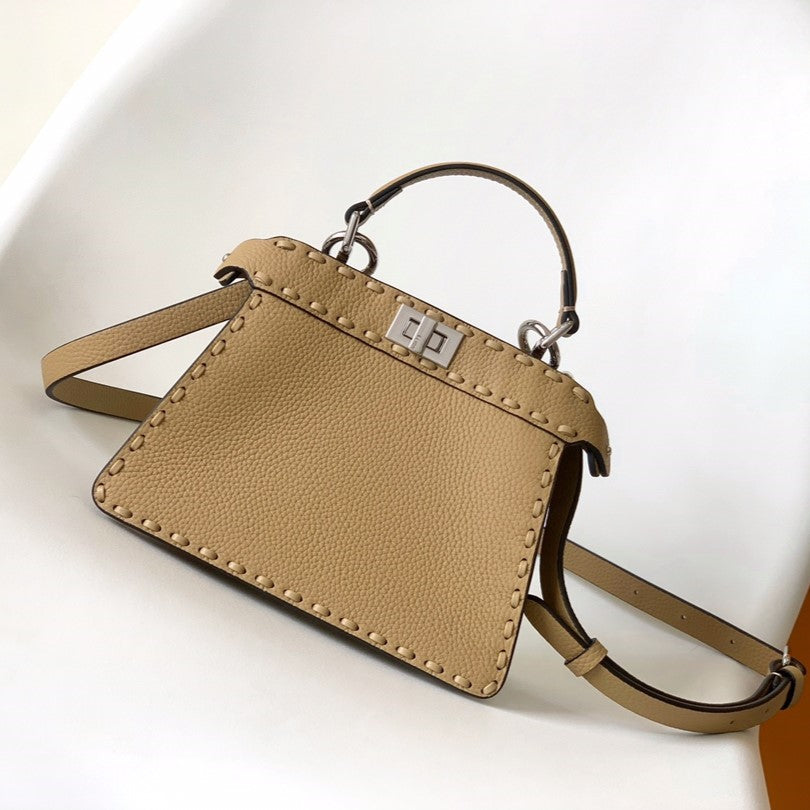 Peekaboo ISeeU Petite 20 Bag Light Brown Leather Shw | Studio Nafay