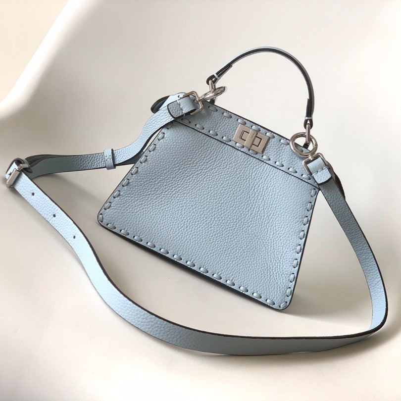 Peekaboo ISeeU Petite 20 Bag Baby Blue Leather Shw | Studio Nafay