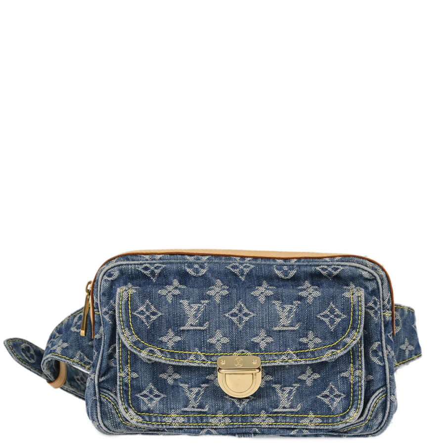 Louis Vuitton Blue Monogram Denim Bum Bag Waist Pouch | Studio Nafay