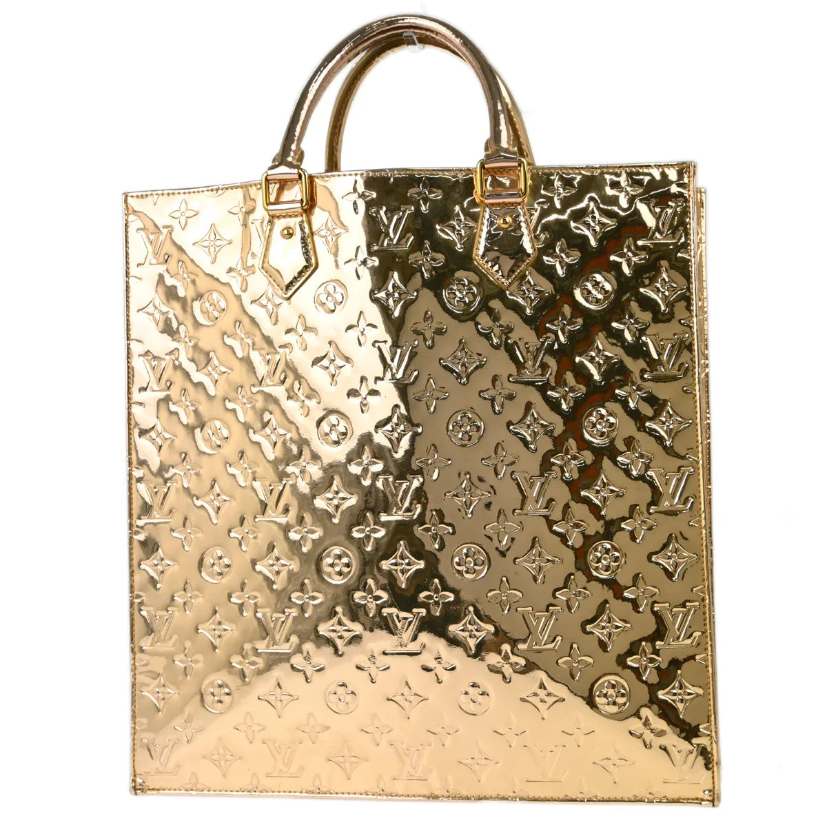 Louis Vuitton Gold Monogram Miroir Sac Plat Tote Handbag
