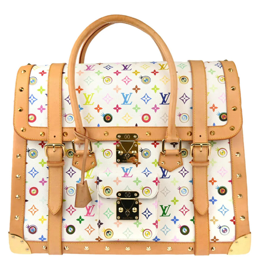 Louis Vuitton White Eye Love Monogram Sac Gigantic Handbag | Studio Nafay