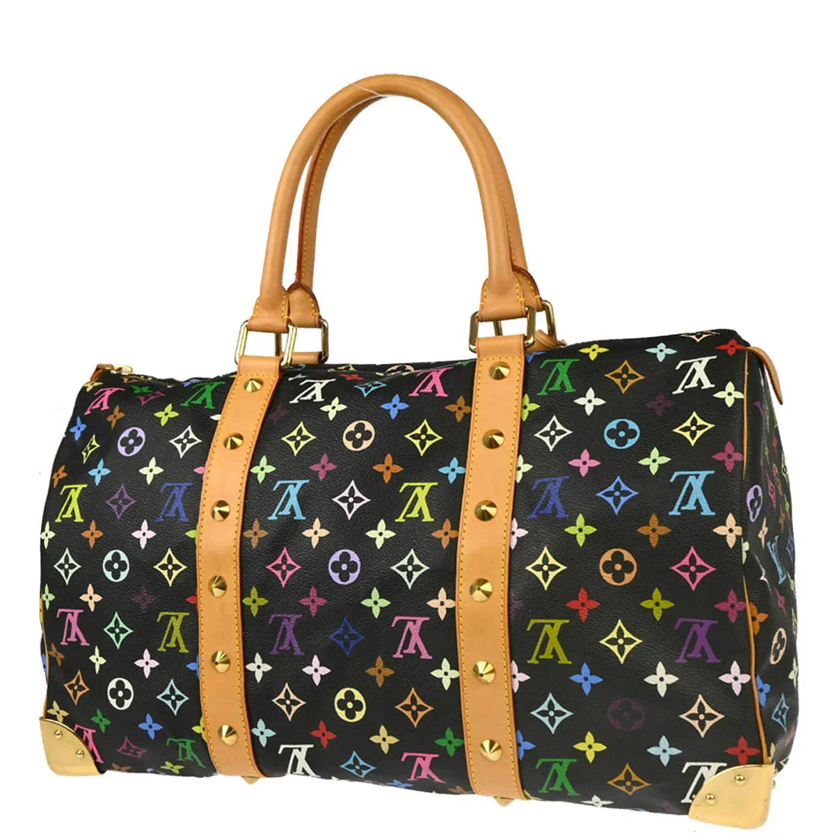 Louis Vuitton Black Monogram Multicolor 45 Handbag