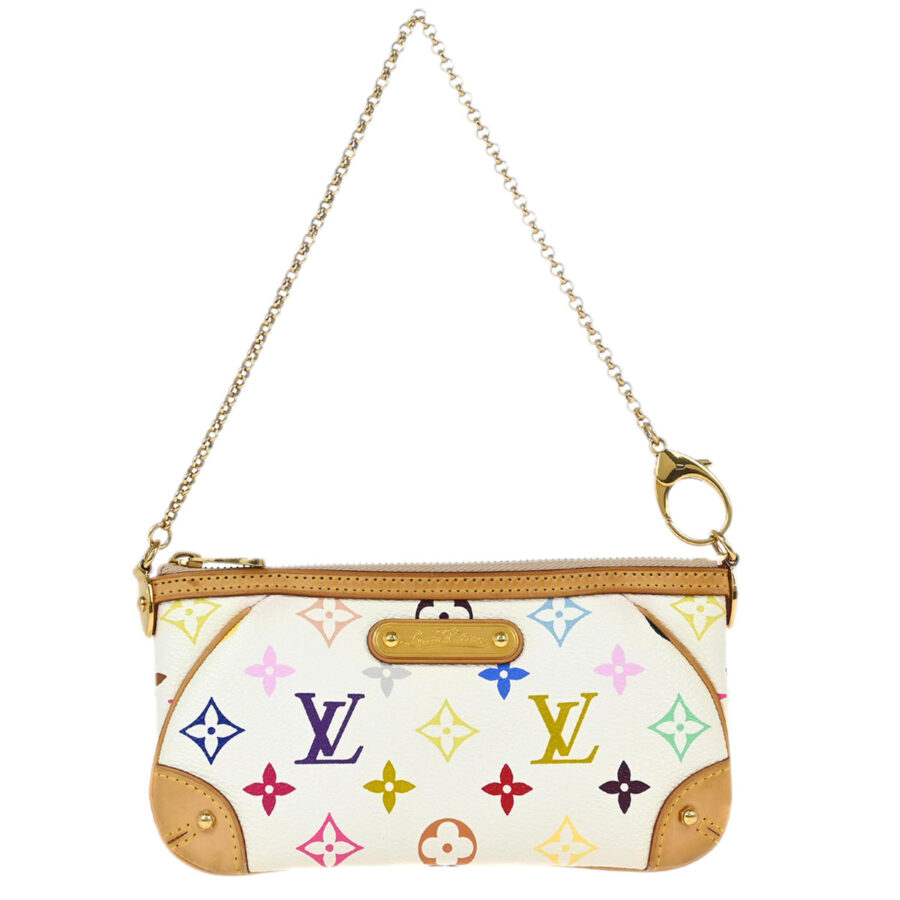 Louis Vuitton White Multicolor Pochette Milla MM Handbag | Studio Nafay