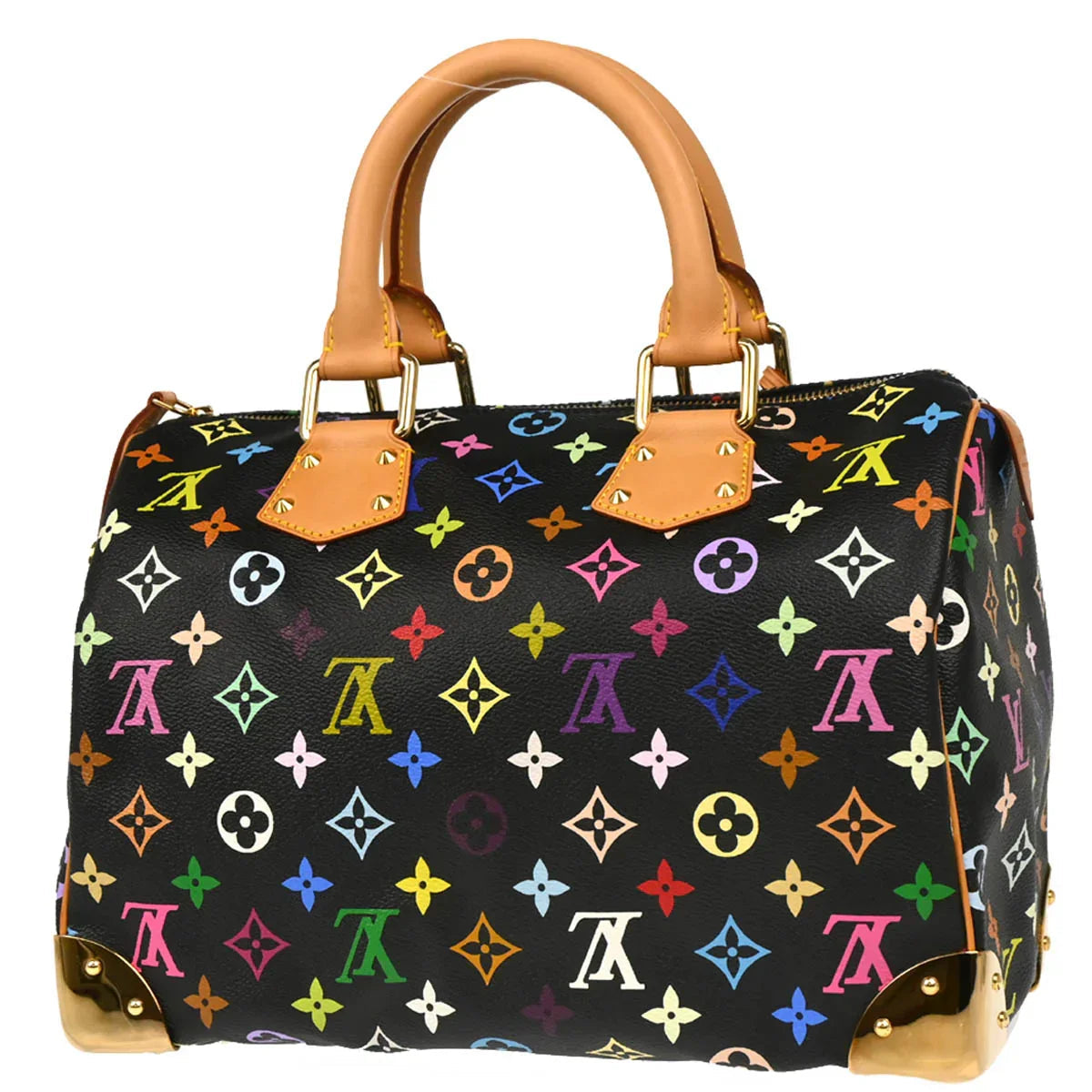 Louis Vuitton Black Monogram Multicolor 30 Handbag