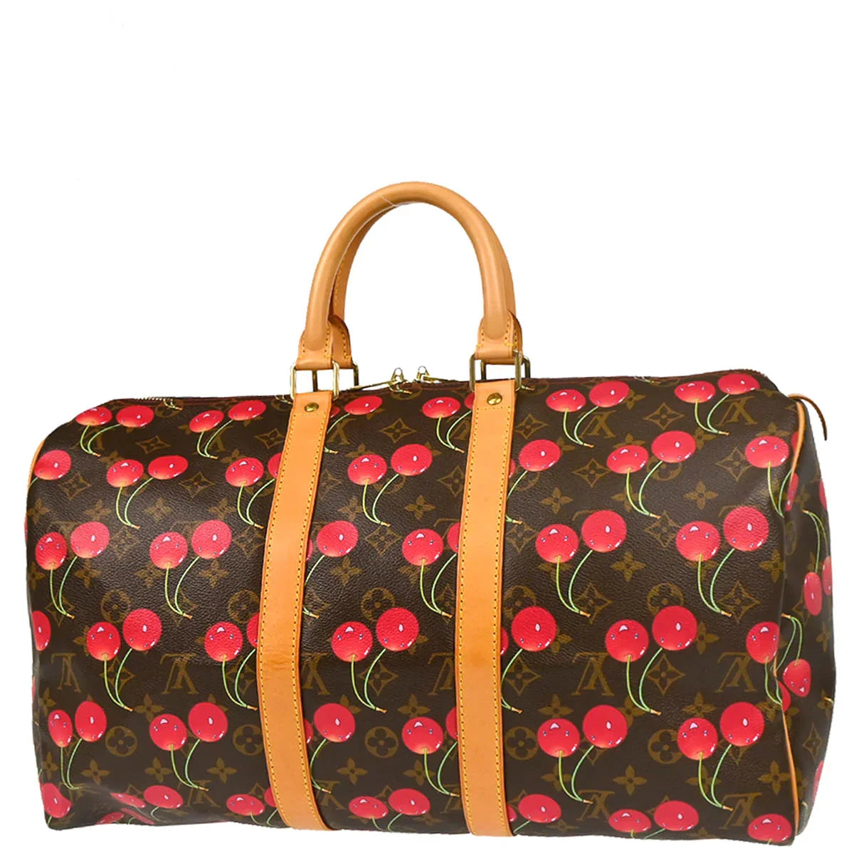 Louis Vuitton Monogram Cherry Keepall 45 Duffle Handbag