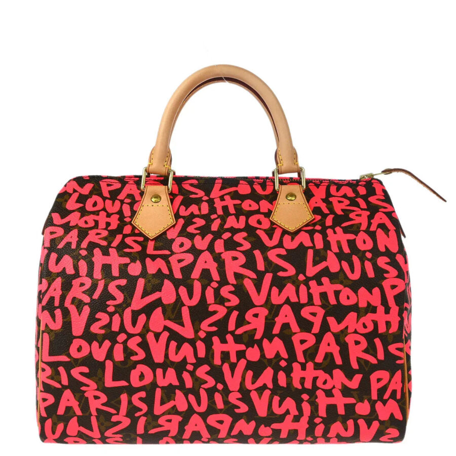 Louis Vuitton Pink Monogram Graffiti 30 Handbag | Studio Nafay