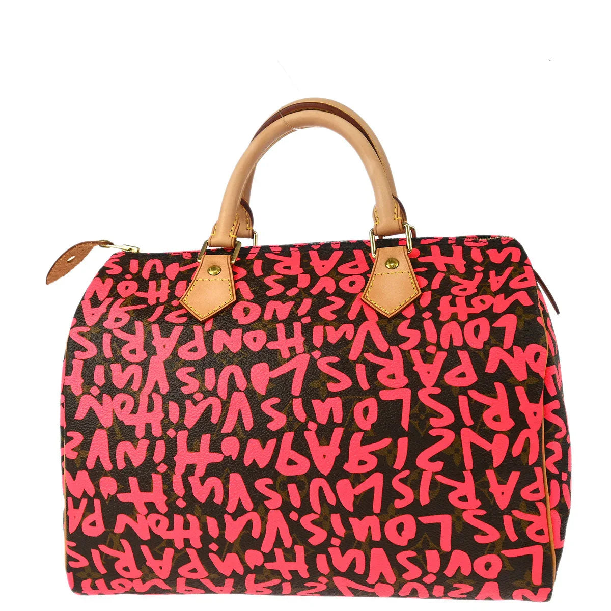 Louis Vuitton Pink Monogram Graffiti 30 Handbag