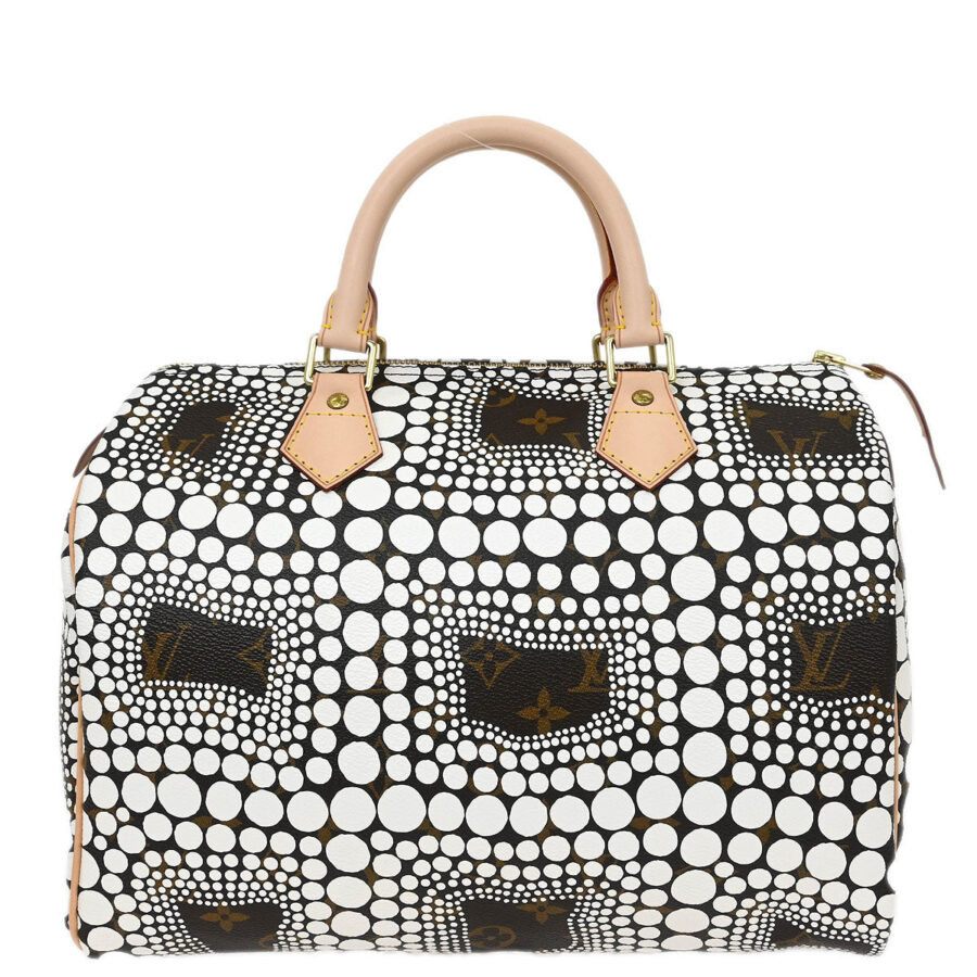 Louis Vuitton Yayoi Kusama White Monogram Town 30 Handbag | Studio Nafay