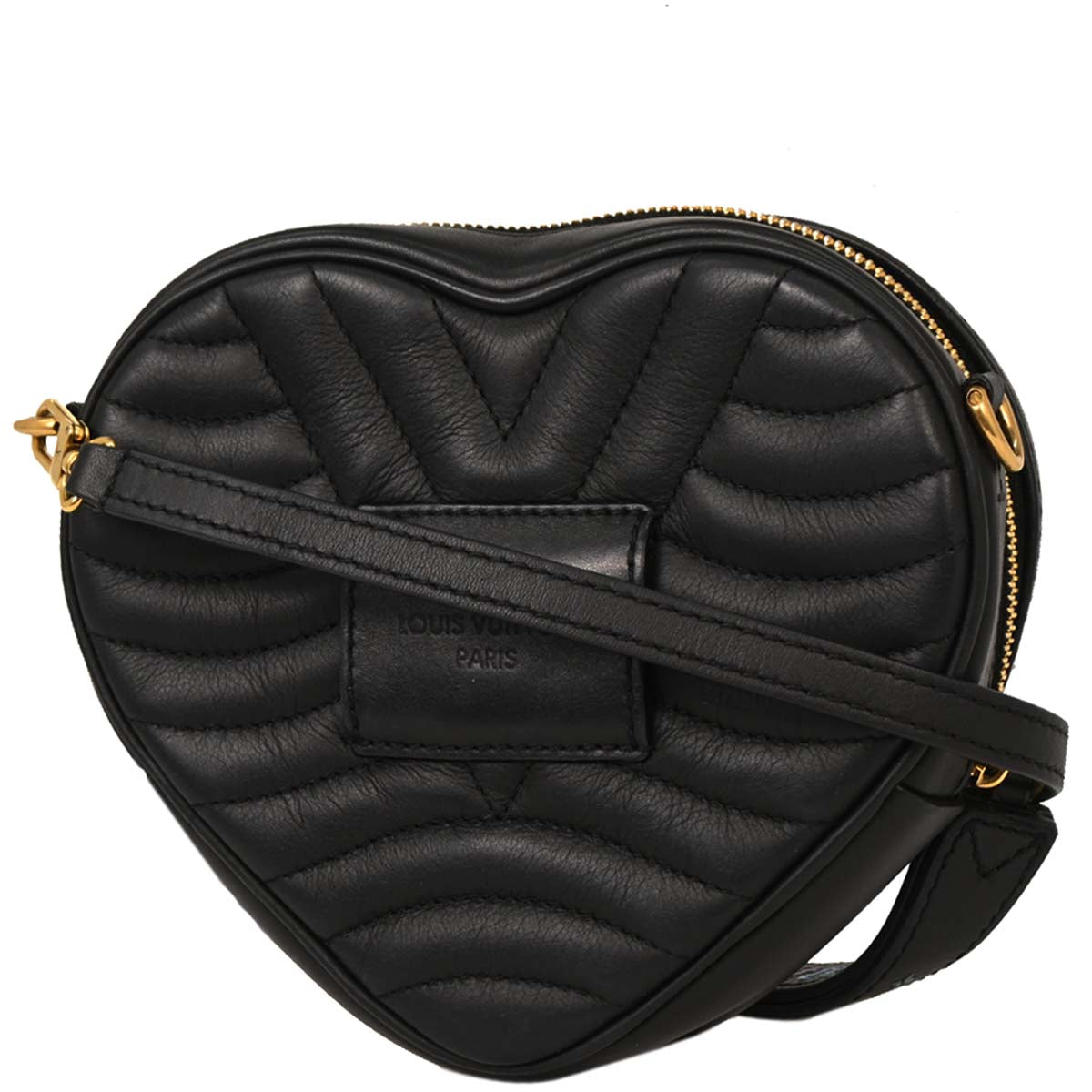 Louis Vuitton Black New Wave Heart Clutch Shoulder Bag