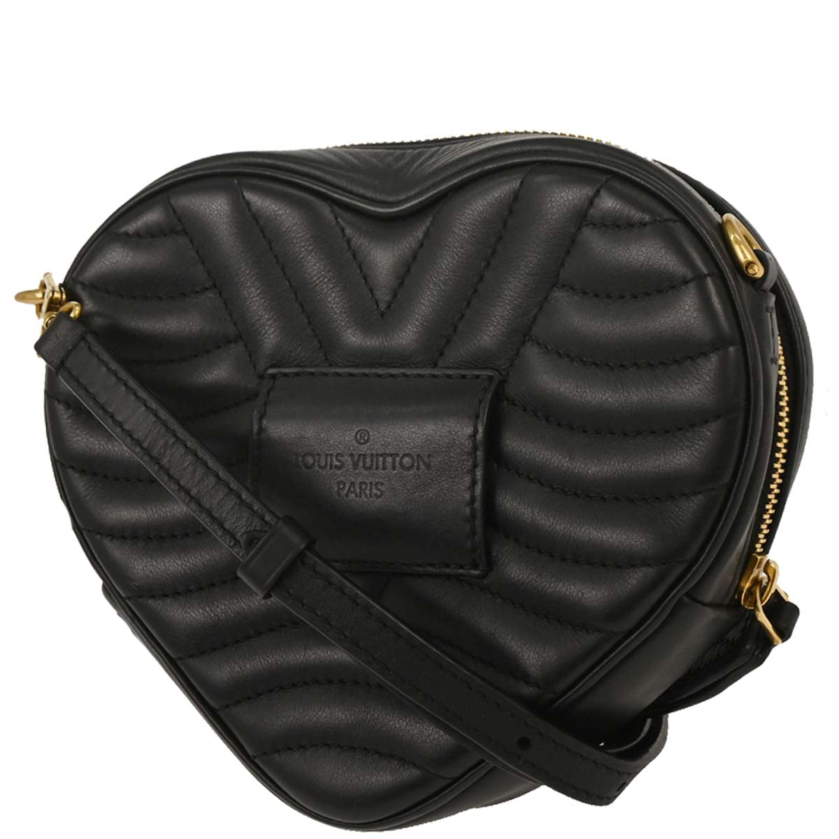 Louis Vuitton Black Wave Heart Clutch Shoulder Bag