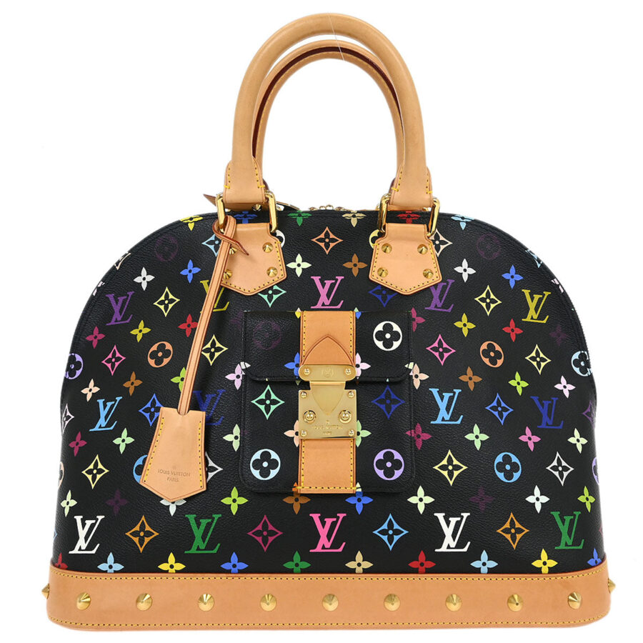 Louis Vuitton Black Monogram Multicolor Alma GM Handbag | Studio Nafay