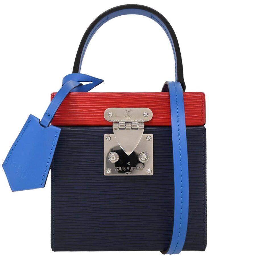 Louis Vuitton Navy Red Epi Bleecker Box Handbag | Studio Nafay