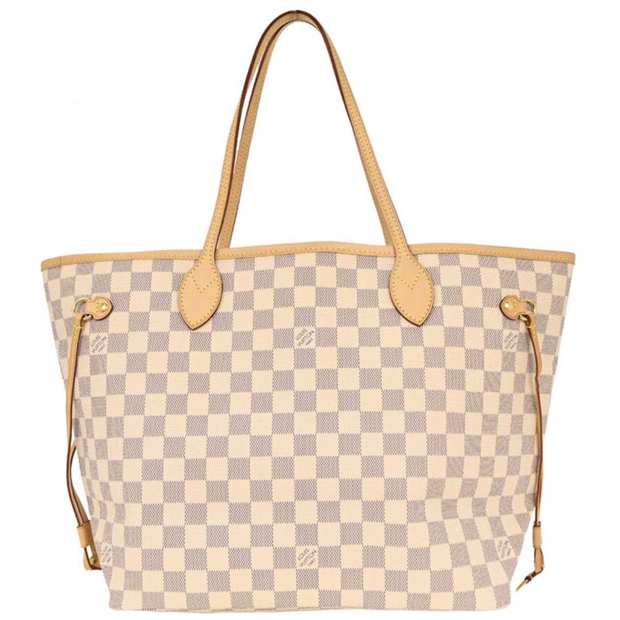 Louis Vuitton Damier Azur Neverfull MM Shoulder Tote Bag | Studio Nafay