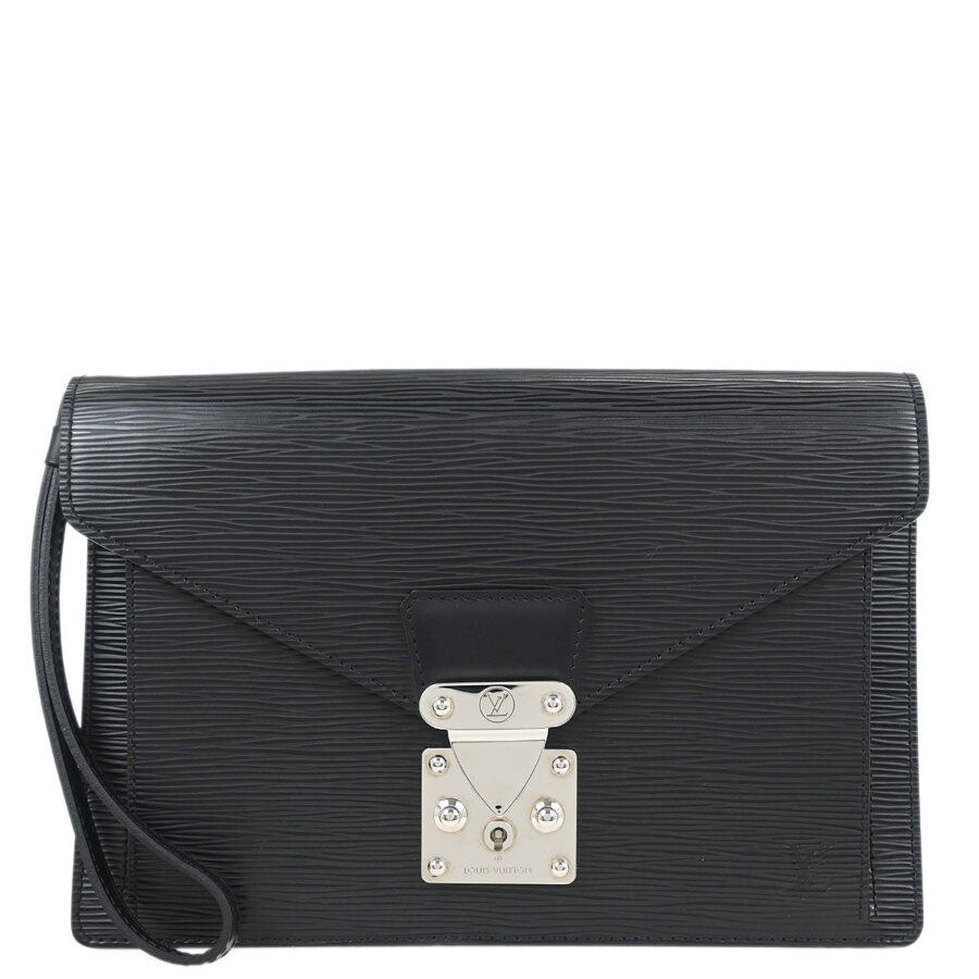 Louis Vuitton Black Epi Pochette Sellier Dragonne Clutch | Studio Nafay